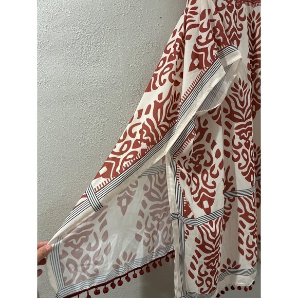 Dokotoo Boho Print Kimono Tassel Casual Cardigan Loose Cover up fashion - Picture 9 of 10